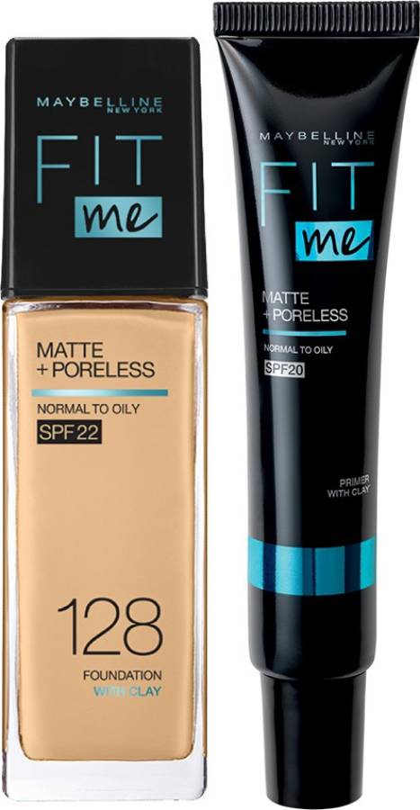 MAYBELLINE NEW YORK Fit Me Regime Kit- Fit Me Matte & Poreless Primer+ Fit Me Foundation Shade 128 Foundation Price in India