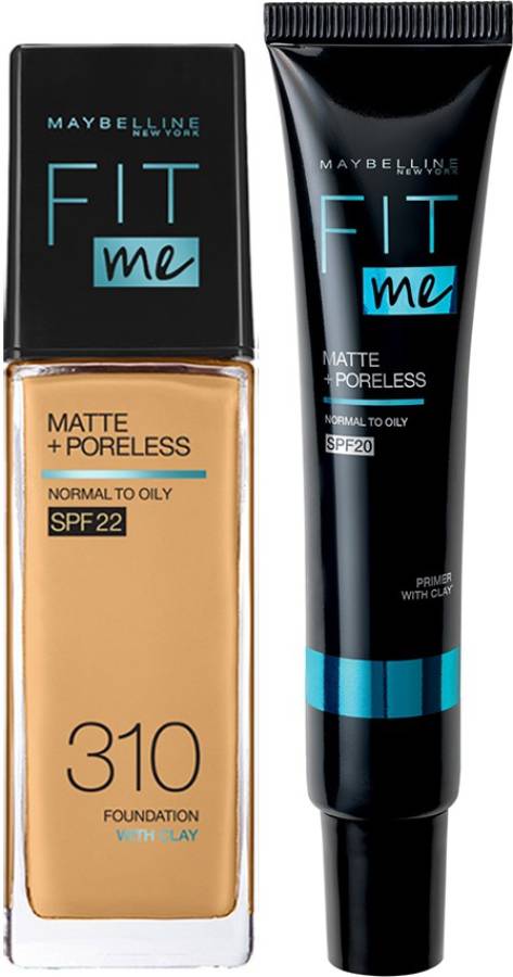 MAYBELLINE NEW YORK Fit Me Regime Kit- Fit Me Matte & Poreless Primer+ Fit Me Foundation Shade 310 Foundation Price in India