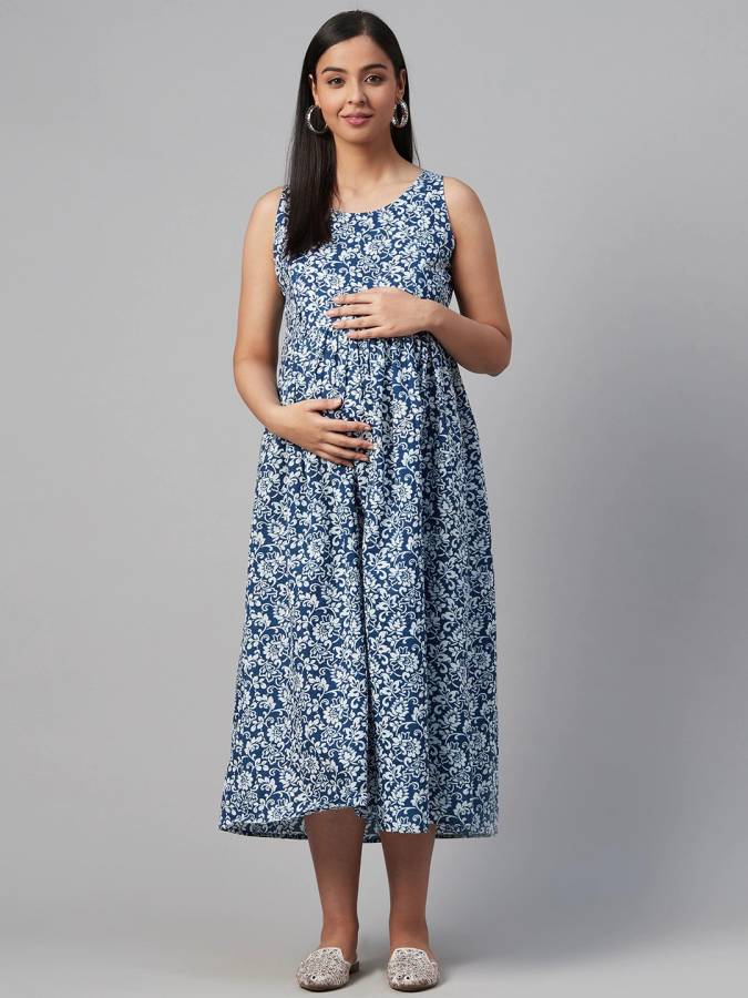 Women A-line Blue Dress Price in India