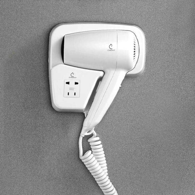 CUROVIT ABS Jace Wall Mounted Hair dryer with Plug Holder for Bedroom Dressing Room Hair Dryer Price in India