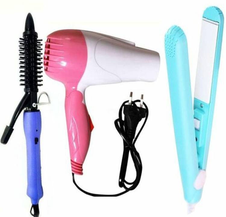 WILLA Combo of Hair Dryer 1290 and Mini Hair straightener and 471 curler PACK OF 3 Hair Dryer Price in India