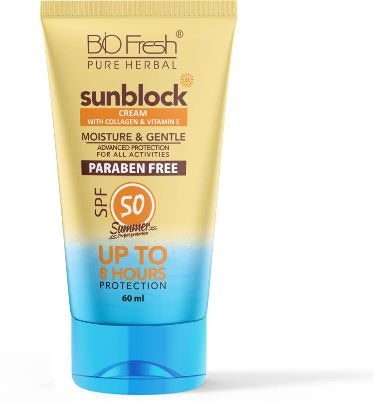 Biofresh SPF 50 Sunscreen Cream with Vitamin E for Sun Protection upto 8 Hours - SPF 50 PA++ Price in India
