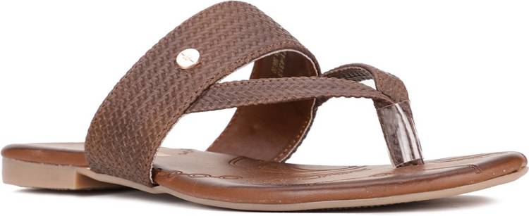 Women Brown Flats Sandal Price in India