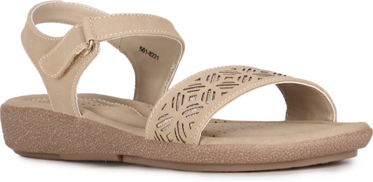 Women Beige Flats Sandal Price in India