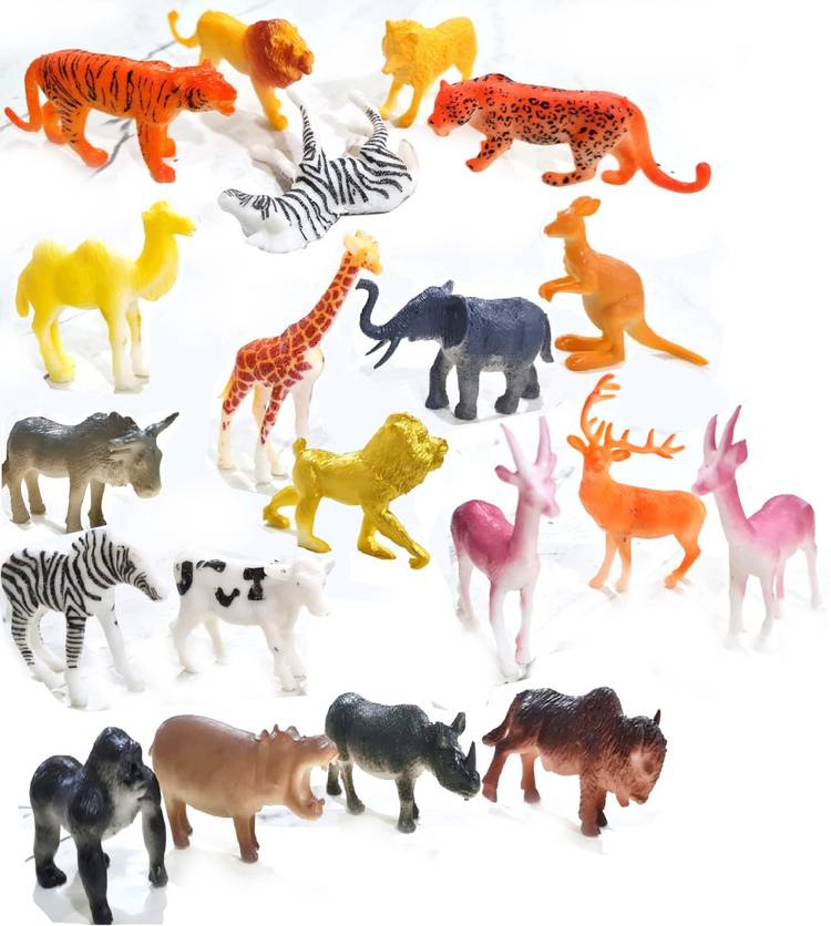 HALO NATION Jungle Animals in Forest Map Zoo Animal Wild Animal Forest Animal 20Pc Animal