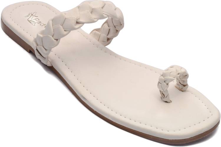Women White Flats Sandal Price in India