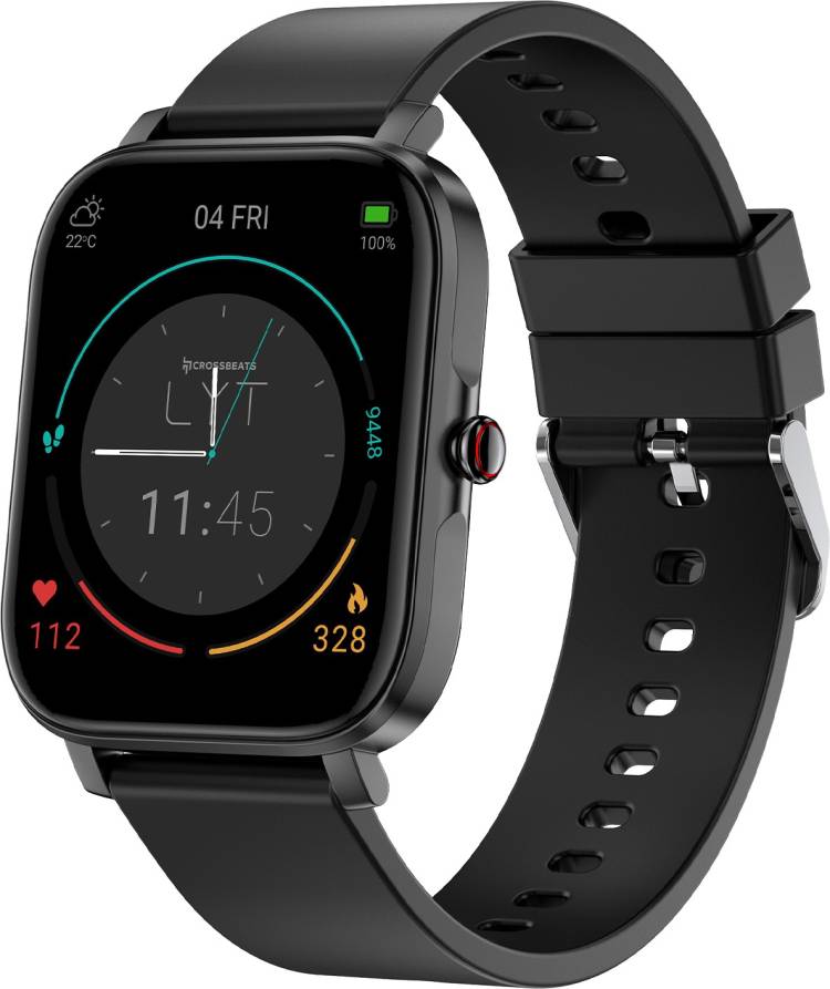 CrossBeats IGNITE LYT, 1.69” Display,Waterproof,15 days Battery,200+ Watch Faces Smartwatch Price in India