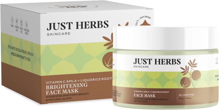 Just Herbs Vitamin C Clay Face Mask Pack with Amla & Liquorice Root For Detan & Brightening Price in India