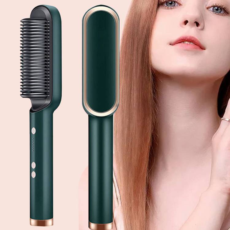 Ozoy Electric Straightener with 5 Temperature Control Hair Straightener Brush Professional Hair Straightener Ceramic Hair Curler Heating Electric Straightener Hair Straightener Price in India