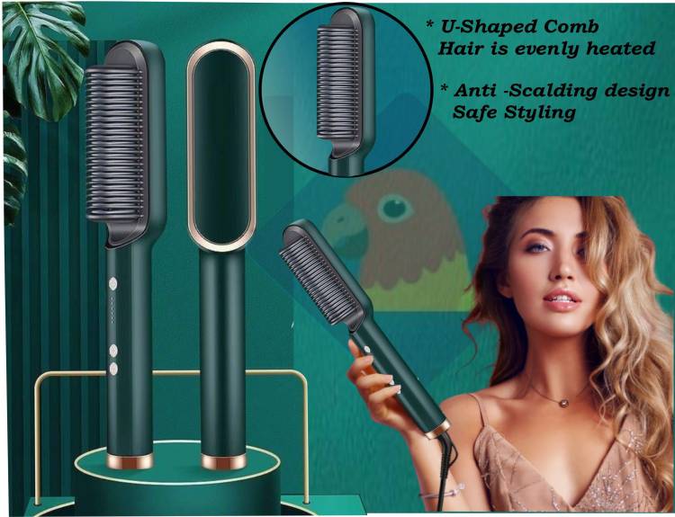 FINCH Hair Straightener Comb for Women & Men Hair Style PR-059 Hair Straightener Brush Price in India