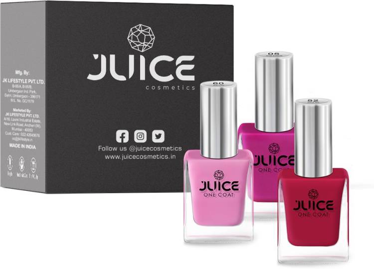 Juice Nail Paint Combo 25 Baby Pink - 60, Red - 52, Cobalt Blue - 05 Price  in India, Full Specifications & Offers