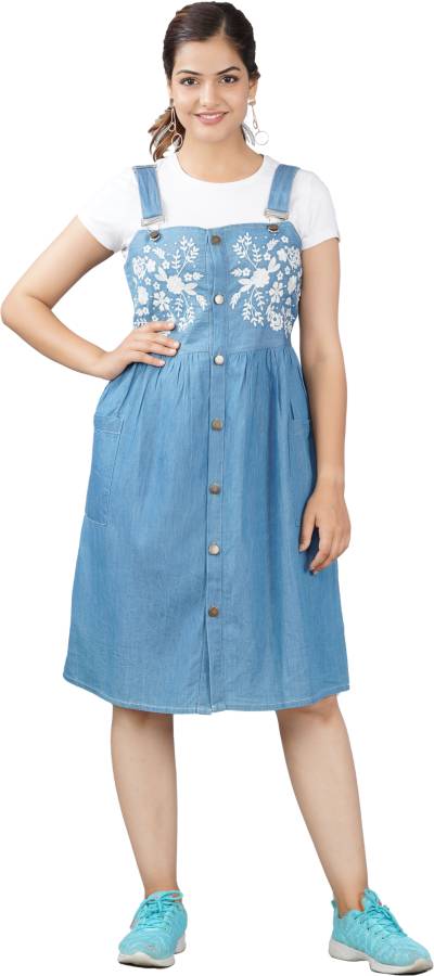 Women A-line Blue Dress Price in India