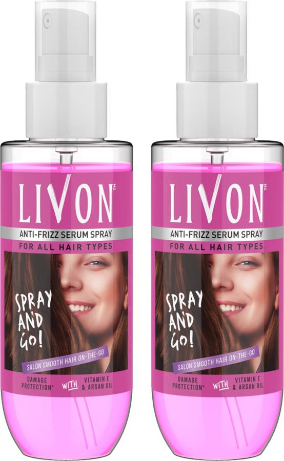 LIVON Hair Serum Spray for Women & Men, Smooth, Frizz free & Glossy Hair on the go Price in India