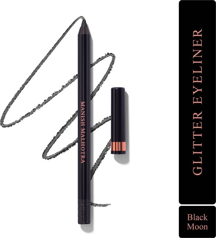 MyGlamm MANISH MALHOTRA GLITTER EYELINER-BLACK MOON 1 Price in India