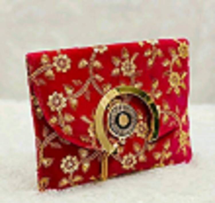 Casual, Party Red  Clutch Price in India