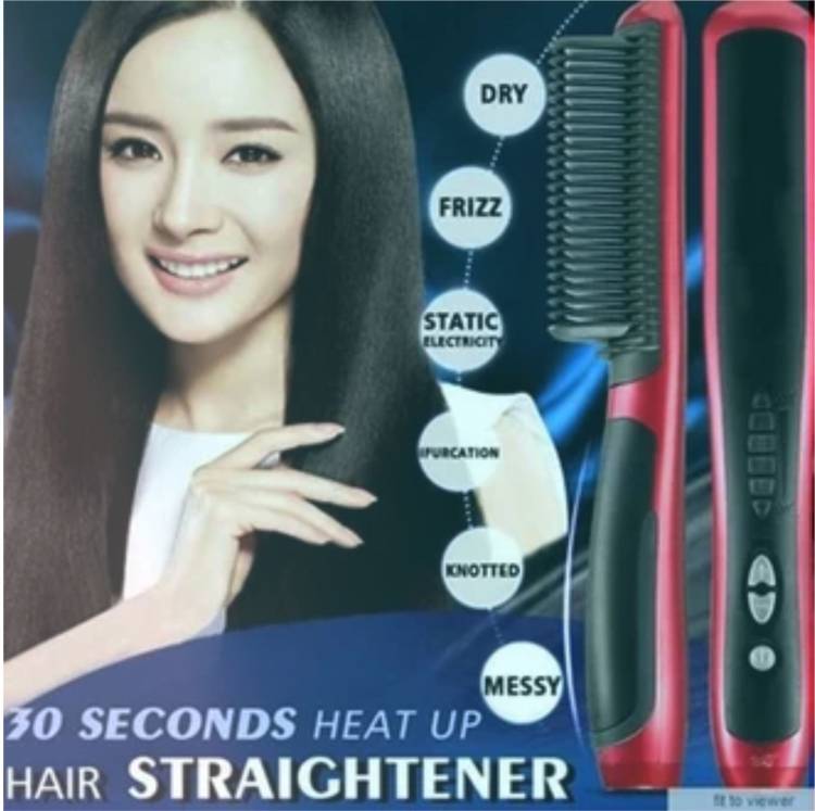 Olonga HAIR STRAIGHTENER HQT-908A RED XZ-078 Hair Straightener Brush Price in India