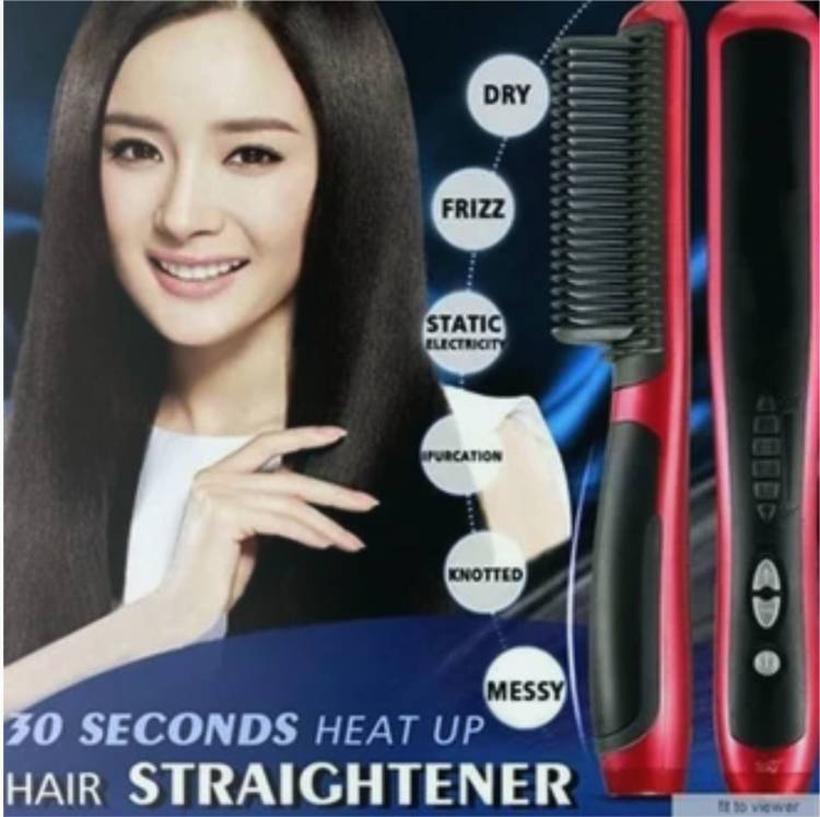 Olonga HAIR STRAIGHTENER HQT-908A RED XZ-058 Hair Straightener Brush Price in India
