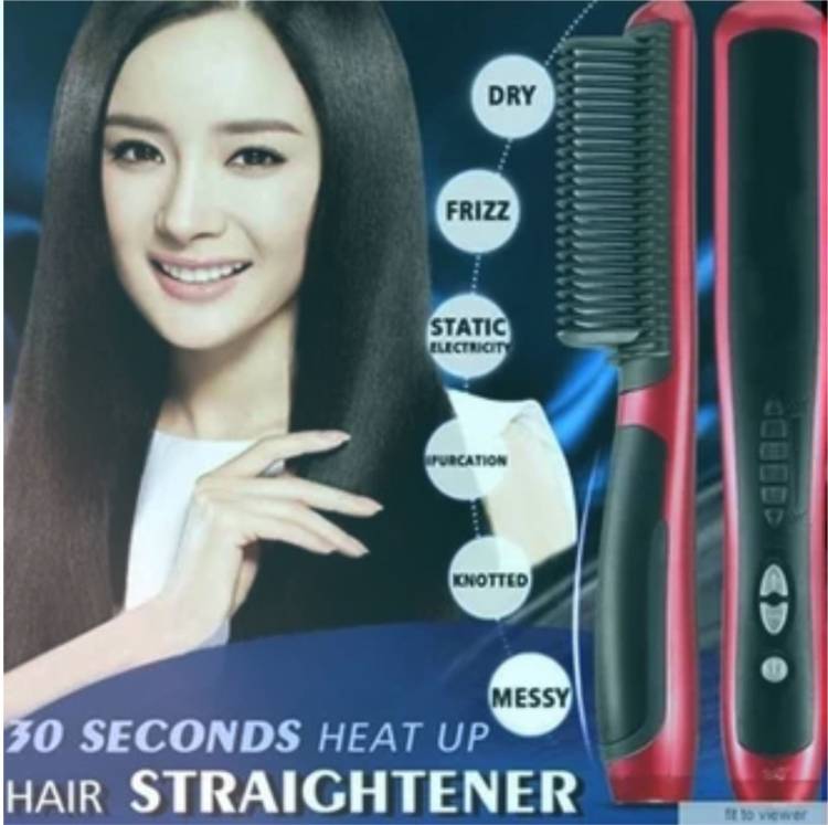 KANCHA HAIR STRAIGHTENER HQT-908A RED 84 Hair Straightener Brush Price in India