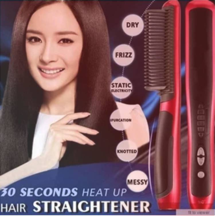 Olonga HAIR STRAIGHTENER HQT-908A RED XZ-019 Hair Straightener Brush Price in India