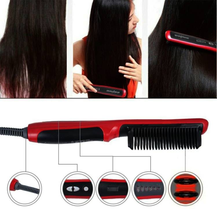 FINCH Hair Straightener Comb for Women & Men ZX-079 Hair Straightener Brush Price in India