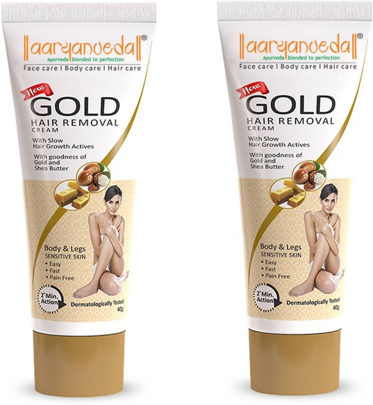Aryanveda Herbals Gold Hair Removal Cream; Pack of 2 - 80 gm Cream Price in India