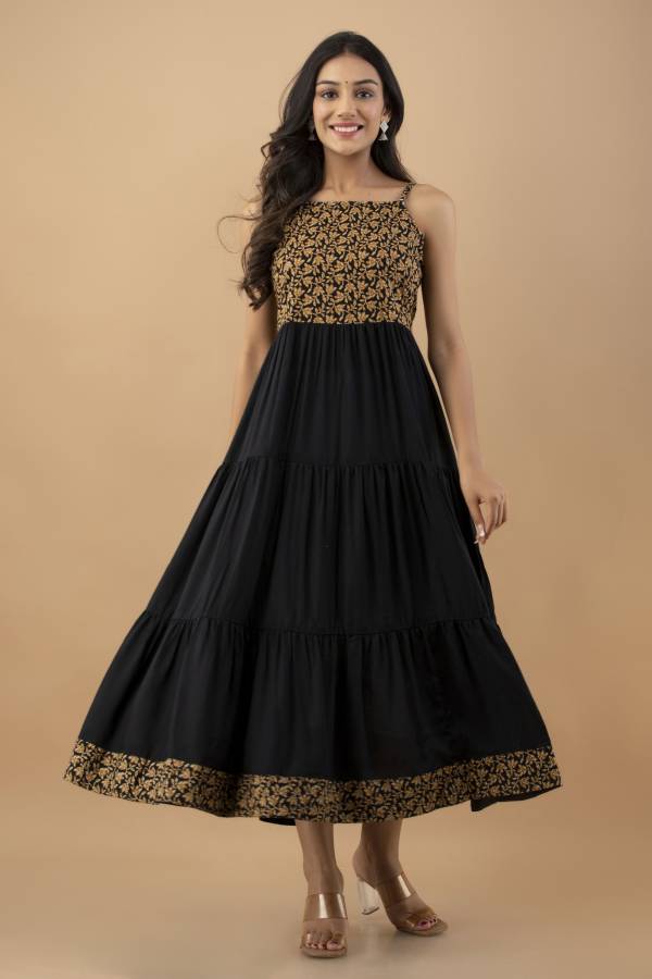 Women Empire Waist Brown Dress Price in India