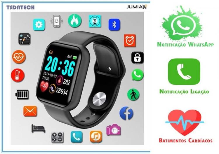 MAHARAJA SUPER KING A120_Y68 ADVANCE COOL WACTH fitness BAND black color (pack of 1) Smartwatch Price in India