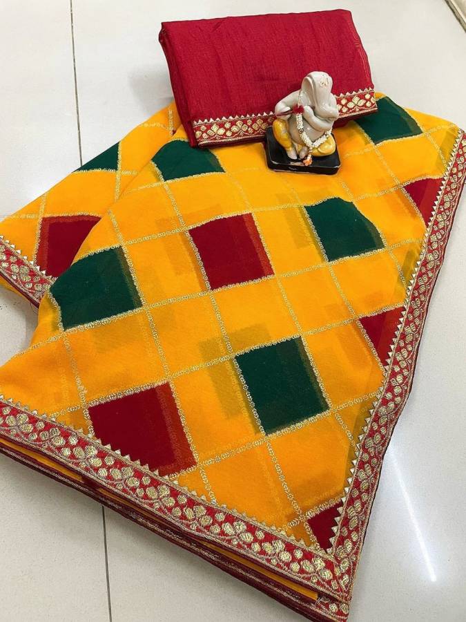 Applique, Color Block, Embroidered, Self Design, Solid, Striped, Temple Border, Woven Fashion Art Silk, Georgette Saree Price in India