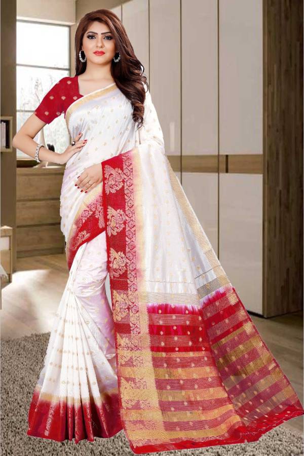 Woven Banarasi Jacquard Saree Price in India