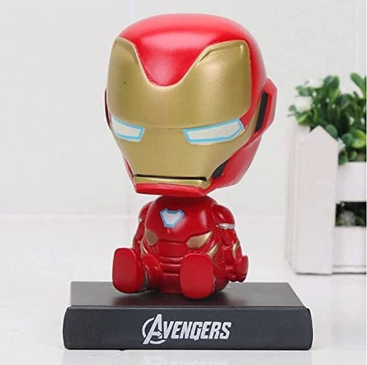 gtrp Iron Man Bobble Head Action Figure with Car Dashboard & Office Desk