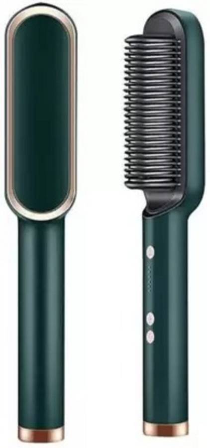 UKRAINEZ Straightener comb/PTC Heating Electric with 5 Temperature Control (Green Color) hair straightener AA-9, Hair Straightener Brush, Hair Straightener Price in India