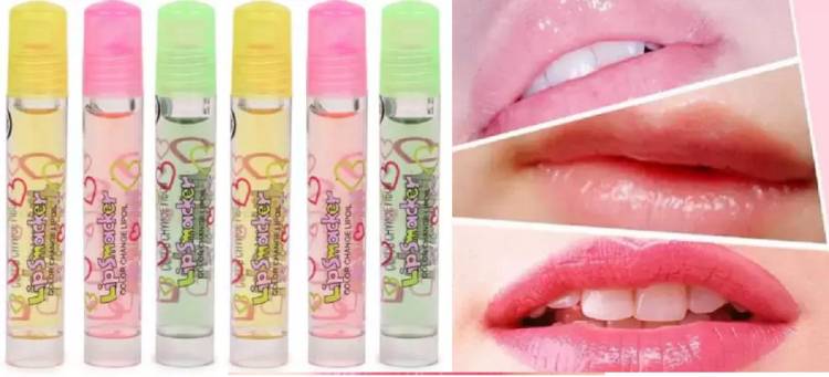 AMOSFIA Roll-On Fruit Oil Lip Balm Lip Gloss Moisturizing Lip Oil Long Lasting Price in India