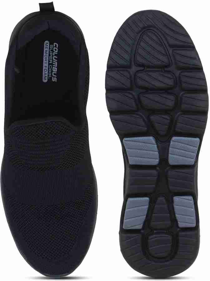 COLUMBUS PLASMA Black/Grey Sports Slip On Sneakers For Men - Buy ...