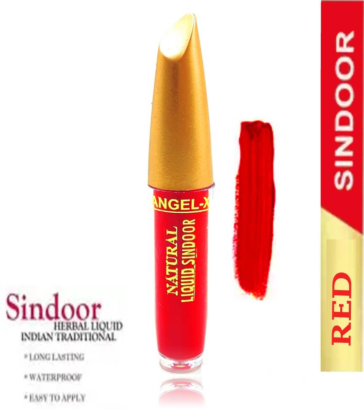 AngelX Crazy Long stay Smudge Proof Natural organic Herbal Liquid Sindoor Red APPLY ON YOUR FOREHEAD Price in India