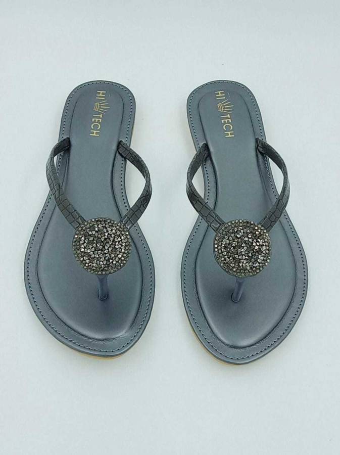 Women Grey Flats Sandal Price in India