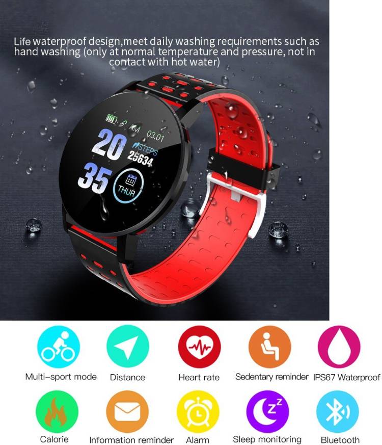 Bygaura A132 _ID119PLUS Step Count Bluetooth Smart Watch Black Only (Pack of 1) Smartwatch Price in India