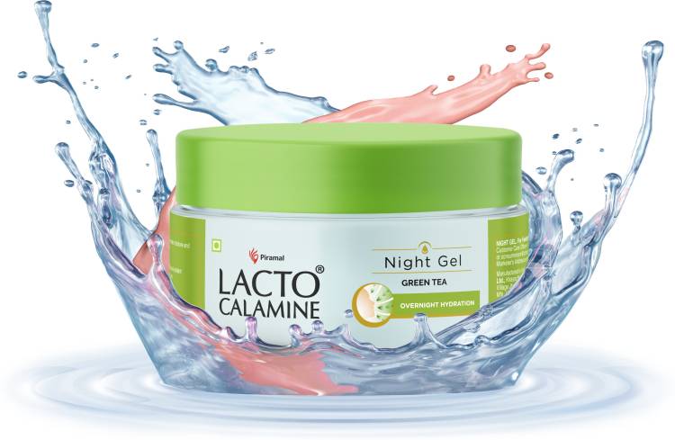 Lacto Calamine Green tea night gel|Overnight hydration|Suitable for acne prone skin|Pack of 1 Price in India