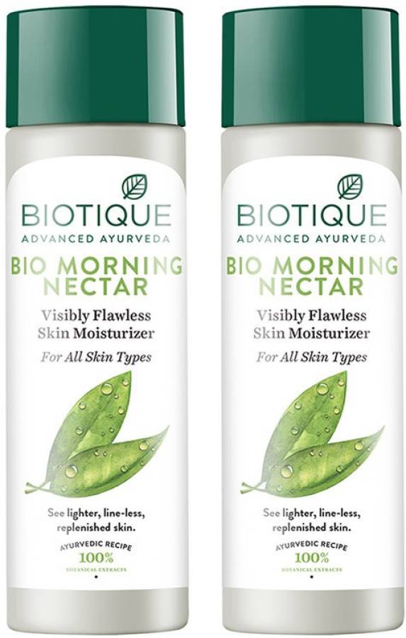 BIOTIQUE Bio Morning Nectar Lotion for All Skin Types, 120ml (Pack of 2) Price in India