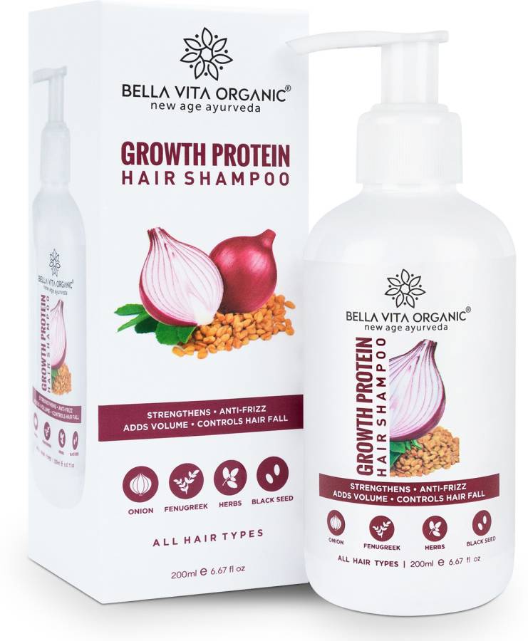 Bella vita organic Growth Protein Conditioning Shampoo With Growth Protein For Hair Volume, Fall, Dandruff, Frizz Control, Shine & Strength Price in India