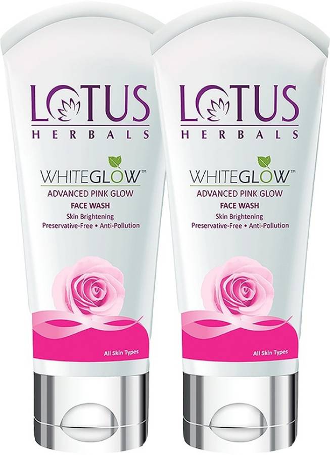 LOTUS HERBALS WhiteGlow Advanced Pink Glow Brightening _50gm ( Pack of 2 ) Face Wash Price in India
