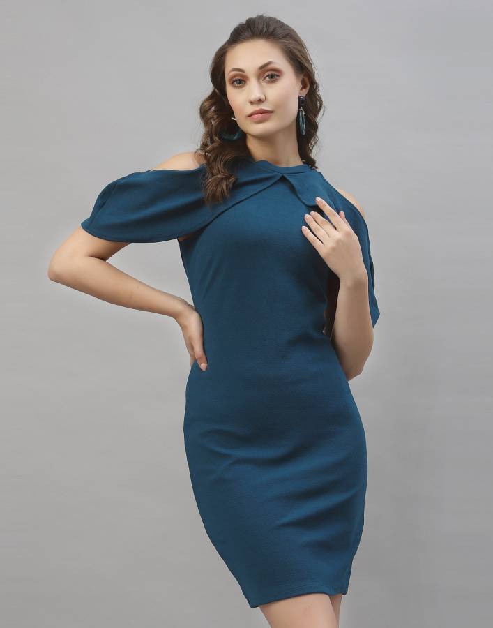 Women Bodycon Blue Dress Price in India
