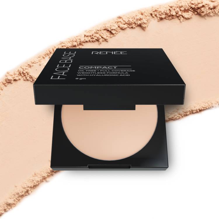 Renee Face Base Compact - Macadamia Beige, 9gm Compact Price in India