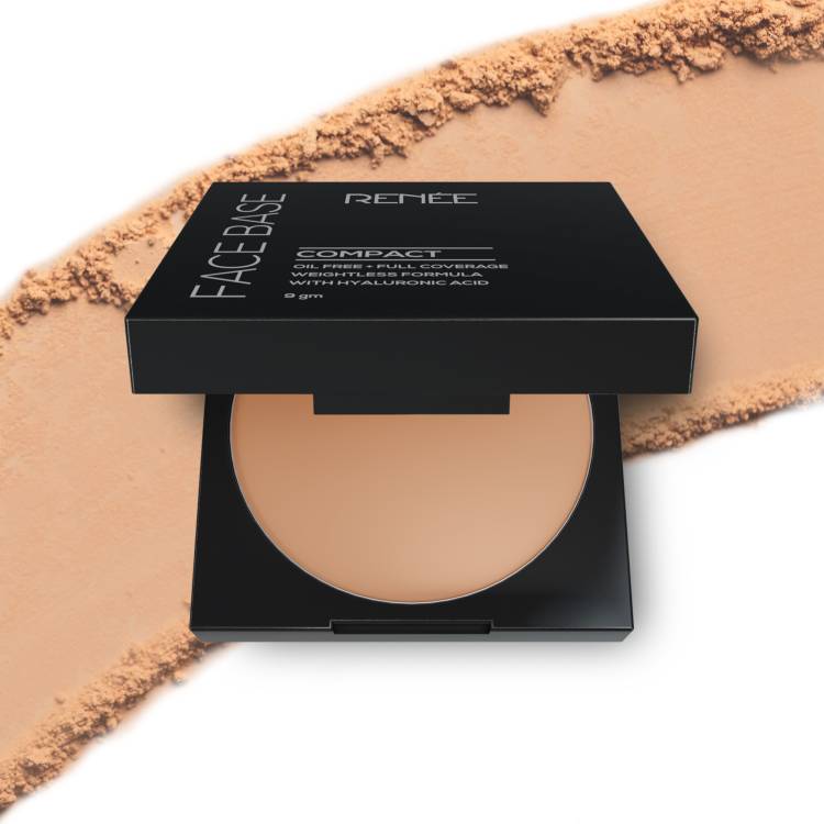 Renee Face Base Compact - Walnut Beige, 9gm Compact Price in India