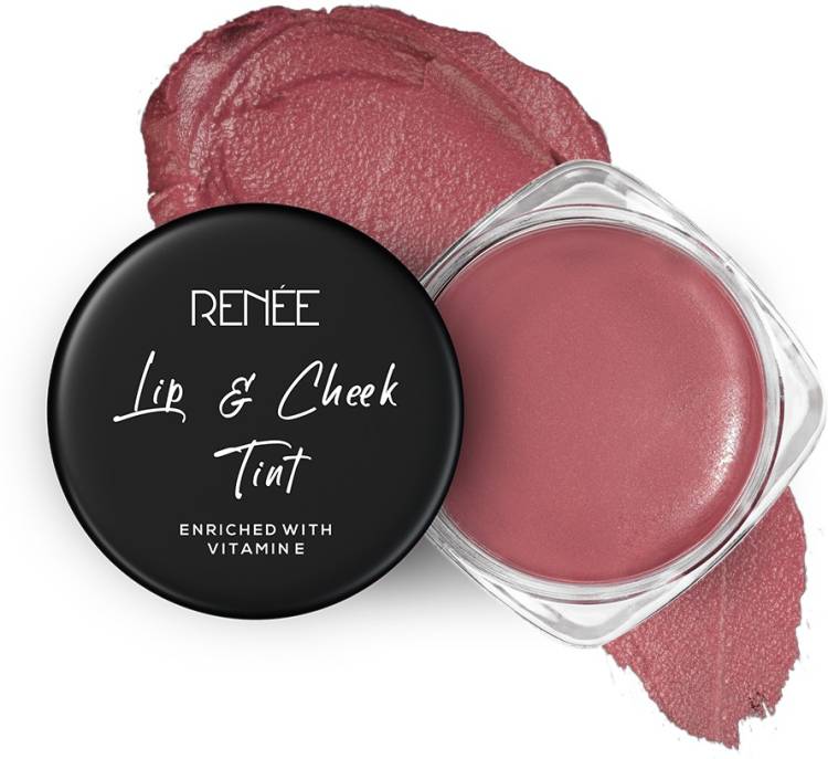 Renee Lip & Cheek Tint - Bare Pink | Enriched with Vitamin E, Coconut Oil, Almond Oil, Cocoa Butter | 100% Vegan - Non Toxic - Sulphate Free - Paraben Free | Long-lasting - Deeply nourishing Lip Stain Price in India