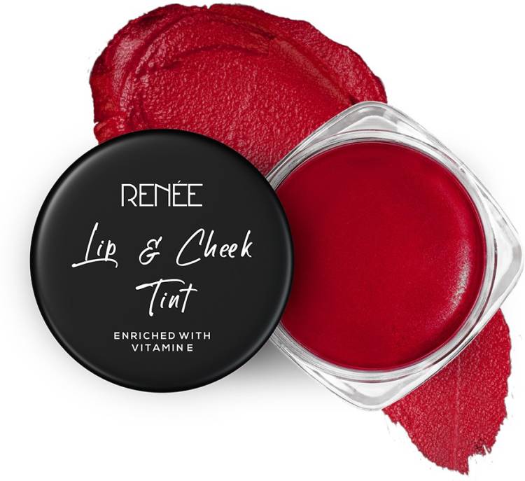 Renee Lip & Cheek Tint - Rosebud | Enriched with Vitamin E, Coconut Oil, Almond Oil, Cocoa Butter | 100% Vegan - Non Toxic - Sulphate Free - Paraben Free | Long-lasting - Deeply nourishing Lip Stain Price in India