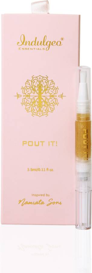 Indulgeo Essentials Pout It 24k Gold Lip Oil, 24kGold Flakes| Natural Plump Price in India