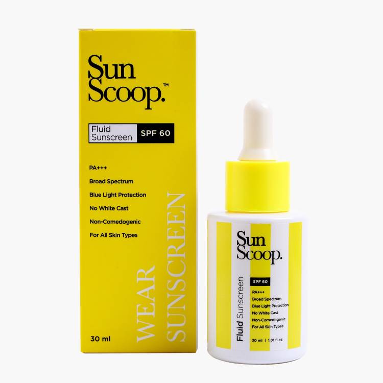 SunScoop Fluid Sunscreen | Lightweight, Hydrating and quick-absorbing liquid sunscreen - SPF 60 PA+++ Price in India