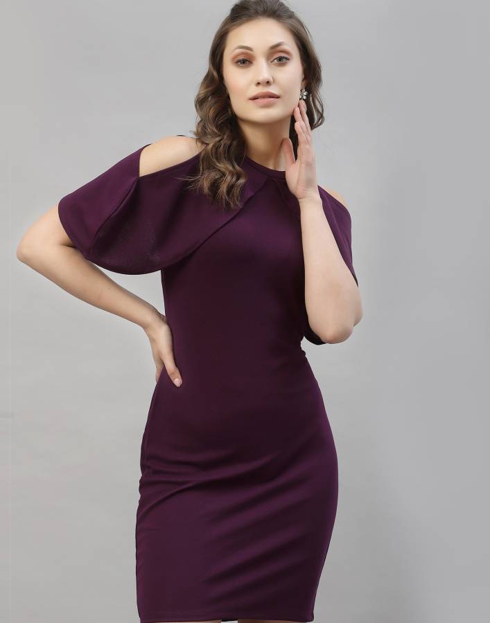 Women Bodycon Purple Dress Price in India