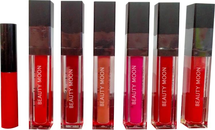 BEAUTY MOON E 6 Color Shade Liquid Lipgloss Matte Finish 1 Extra Free Price in India