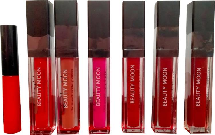 BEAUTY MOON D 6 Color Shade Liquid Lipgloss Matte Finish 1 Extra Free Price in India